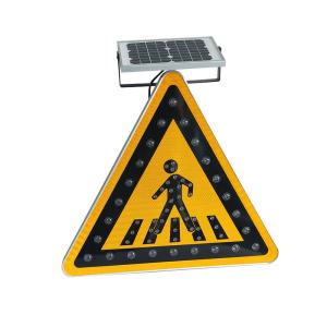 Triangle Traffic Solar Led Sign Aluminum Monocrystalline 11.1V