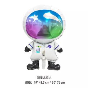Outer Space Theme Rocket Astronaut Spaceman Foil Balloons Set Globos For