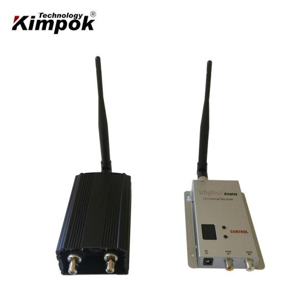 Quality 8 Channels 1.2Ghz Long Range Analogue Wireless Video Transmitter with 5 Watt RF Power Up to 100km LOS from Air to Ground wholesale