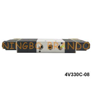 1/4'' 5 Way 3 Position 4V330C-08 Pneumatic Solenoid Valve For Pneumatic Actuator