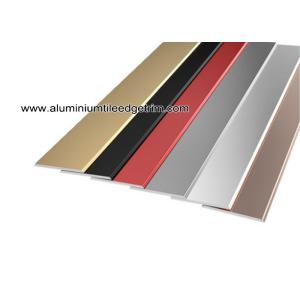 China Flat Tile Trim / Metal Decorative Transition Strips For Wall Tile Separation on sale