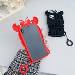 TPU Push Pop It Fidget Toy Phone Case Stress Relief For Iphone 12