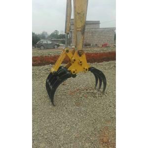 1000-2200mm Opening Width Excavator Log Grapple For Black / Blue Wood / Tree /