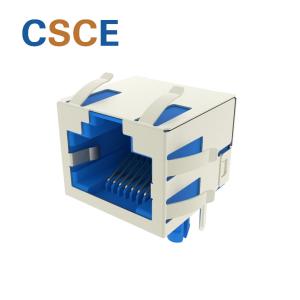1 Port Shielded RJ45 Modular Jack / 8 Pin Ethernet Connector 10 / 100 Base - T