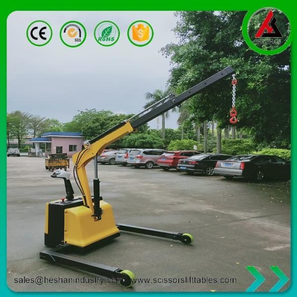Movable Electric Floor Crane Floor Mounted Rotate 360 Degree Industrial 1 Ton