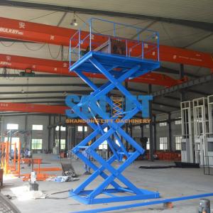 1T Stationary Hydraulic Scissor Lift Elevator , Pallet Scissor Lift Platforms