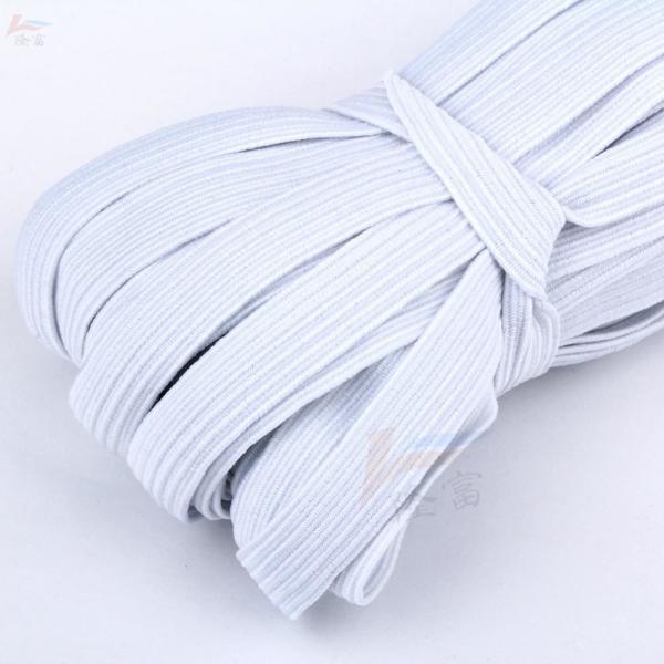 Wholesale flat elastic 6mm bundle packing elastic band/White and black color