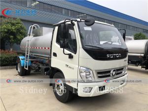Cheap Foton 4x2 5000L Small Fuel Tank Truck With Gear Pump for sale