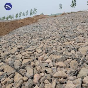 Cheap 6*2*0.3m / 2.7mm / 80*100mm Galvanized PVC Coated Mesh Gabion Mattress Box for River Protection for sale