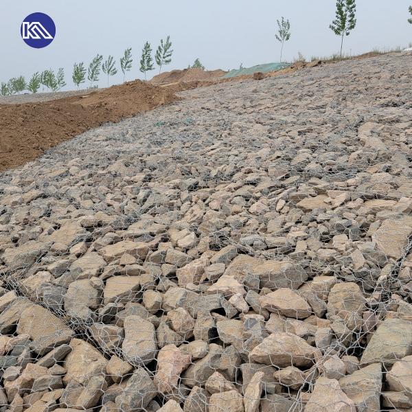 6*2*0.3m / 2.7mm / 80*100mm Galvanized PVC Coated Mesh Gabion Mattress Box for