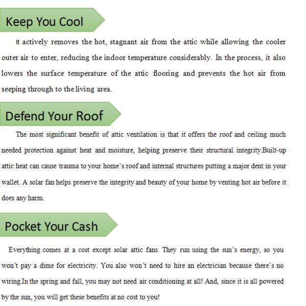 15W9IN Stainless Steel Solar Roof Ventilation Shielded12v dc fan