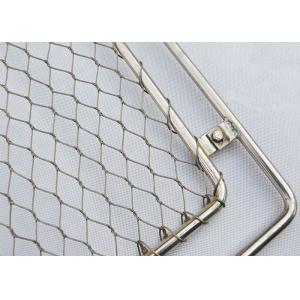 Stainless Steel Knotted Rope Mesh , Architectural Woven Metal Mesh