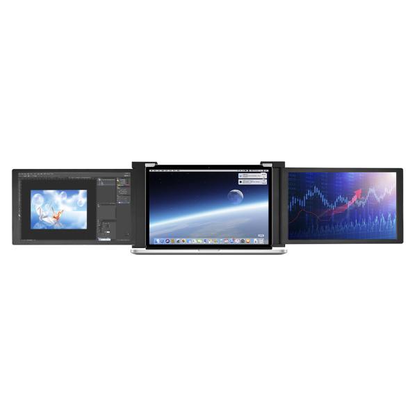 Quality USB3.1 1920*1200 300cd Laptops Tri Screen Monitor 9mm Thickness wholesale