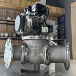 Cheap Pneumatic ball type diverter valve for single channel powder particle conveying for sale