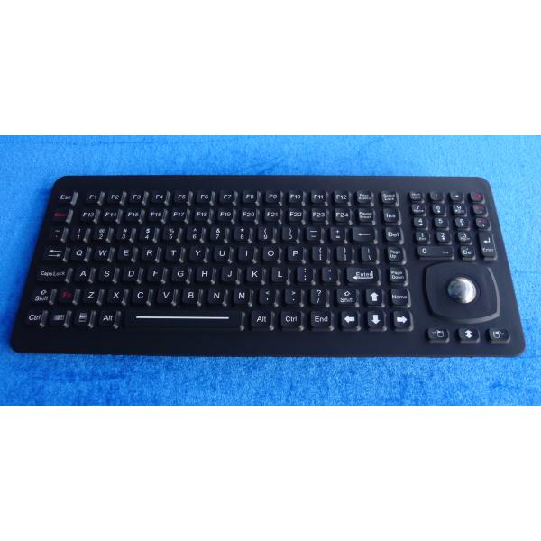 IP65 OEM Silicone Rubber Industrial Keyboard with 25mm Optical Trackball for Medical and Laboratory