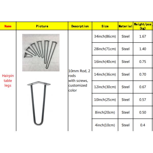 Heavy Duty Furniture Metal Legs Dining Hairpin Table Legs To Enhance Your DIY Projects