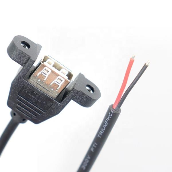 Quality Customized Panel Mount USB Type A Female to Open Bare End Wires Cable wholesale