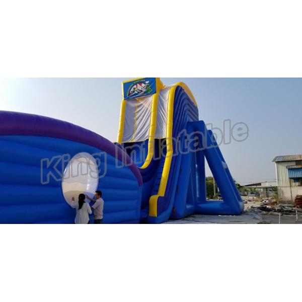 Crazing Fun Inflatable Fly Water Slide For Adults Blue And Yellow Color