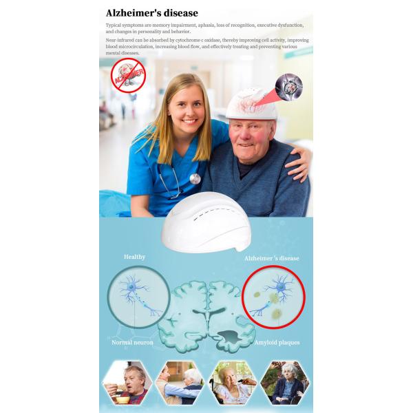 Power 15W Brain Photobiomodulation Devices Light Therapy Helmet For Stroke