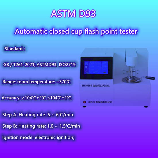 500W DIesel Fuel Testing Equipment Automatic Closed Flash Point Tester