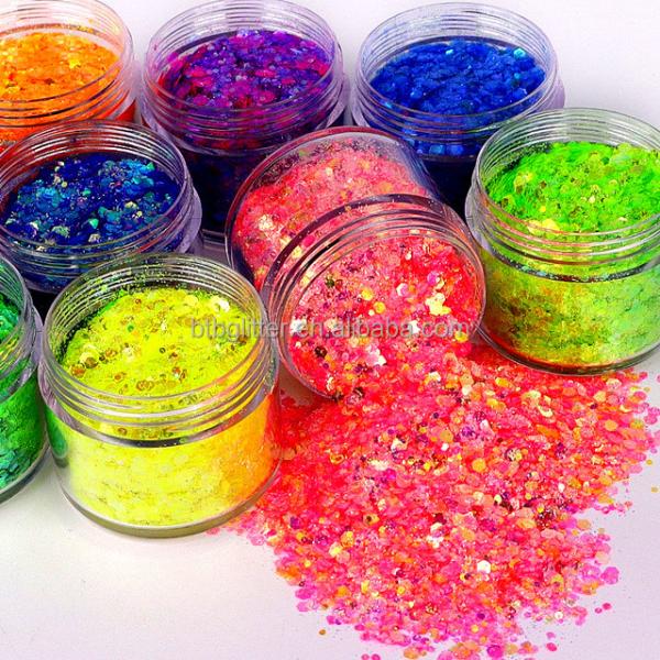 Glittering Bling Open Circle Shaped Cosmetic Glitter for Nails Face Body Makeup Occasion Wedding Party Home Decoration