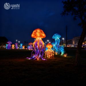 Colorful Jellyfish Lanterns Night Decor Ambient Light Set Chinese Traditional