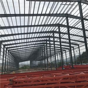 Blue Sheet Wall Q345 Prefabricated Steel Structures With Office
