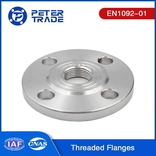 EN1092-01 Type 13 PN16 Cs A105 Carbon Steel Threaded Flanges THRF Raised Face