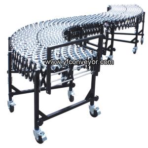 Flexible Extendable Gravity Steel Skate Wheel Conveyor
