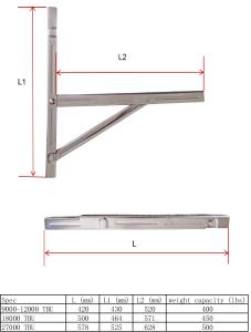 China Split Air Conditioner Mounting Bracket Heavy Duty Wall Mounting Universal AC Bracket With Hardware on sale