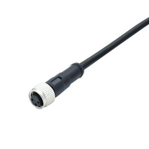 5P Screw IP67 Straight M8 Waterproof Connector 2 3 4 5 8 Pin X Cording