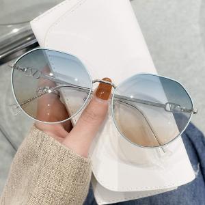 Metal Frame Polygon Shape Sunglasses Girls sturdy Customizable