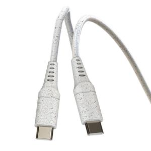 Wheat Color Type C To Type C Data USB Cable Customized Length