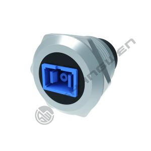 Silver Single Mode Network Female to Female SC USB Coupler Round SC Fiber Optic