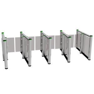 High Speed Glass Swing Gate Biometric Access Control Turnstile for 45 People/min