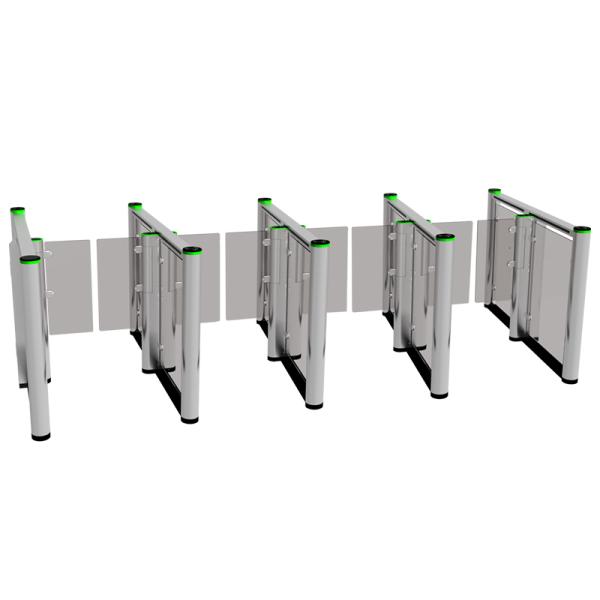High Speed Glass Swing Gate Biometric Access Control Turnstile for 45 People/min