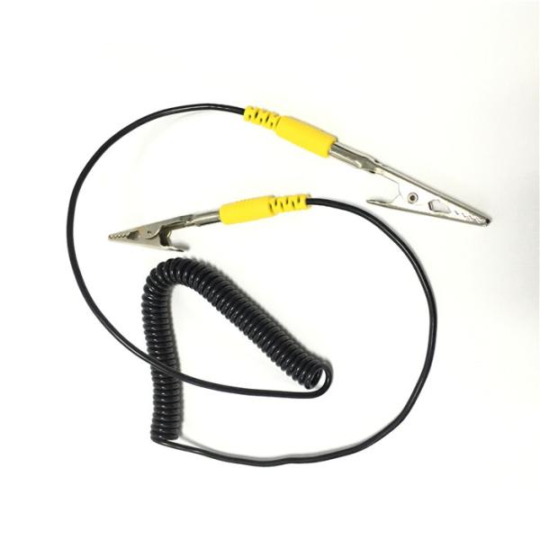 Table Top Or Floor Mats ESD Wrist Strap Grounding Cord Aligator Clips / Snap