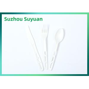 China Eco Friendly Disposable Cutlery , White Compostable Plates And Cutlery on sale