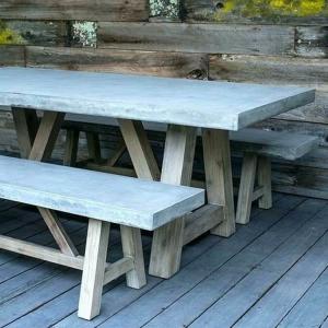 Water Proof Resisitant GRC Concrete Table Set for Enduring Luxury Concrete