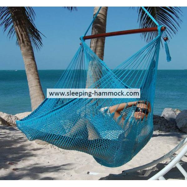 Comfortable Extra Large Outside Porch Caribbean Patio Hammock Chair For 2 Light Blue 47 Inches
