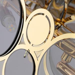 Modern chandelier lighting smoke gray glass round hanging lamp house lights(WH