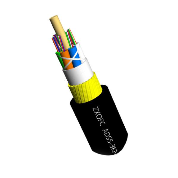 Quality All Dielectric Single Jacket ADSS Optical Cable 96 144 Cores wholesale