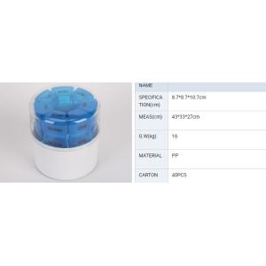 Premium clear plastic weekly pill holder one grid each day with pill splitter,