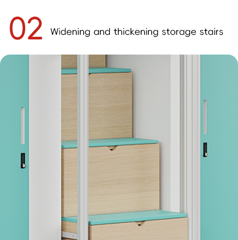 Support customization Affordable and Comfortable Capsule Bunk Bed with Stairs which are bright colors for Hostels