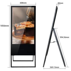 32 Inch TFT LCD Portable Digital Signage Poster / Android Indoor Digital Signage