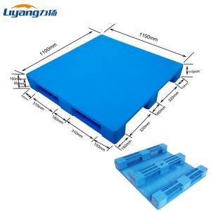 China Customized Warehouse Plastic Pallet 1100x1100 HDPE Pallets Blue on sale