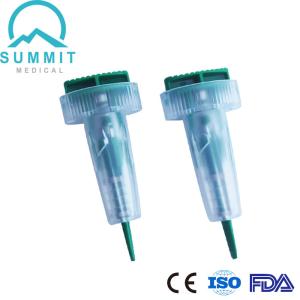 Cheap Button Activated Safety Lancet 21G 1.8mm For Comfortable Blood Sampling for sale