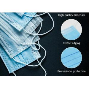 FDA Certified 3 Ply Disposable Face Mask Non Woven Easy Breathing