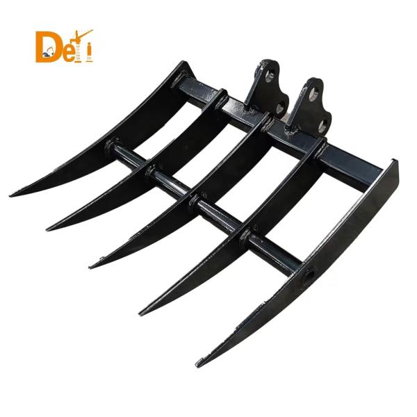 Construction Machinery Attachments 0.8Ton To 1.5Ton Mini Excavator Rake