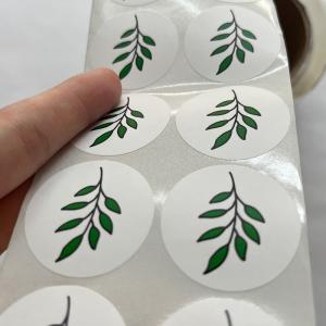 Waterproof Round Label Stickers Custom Image Text Printing Private Adhesive